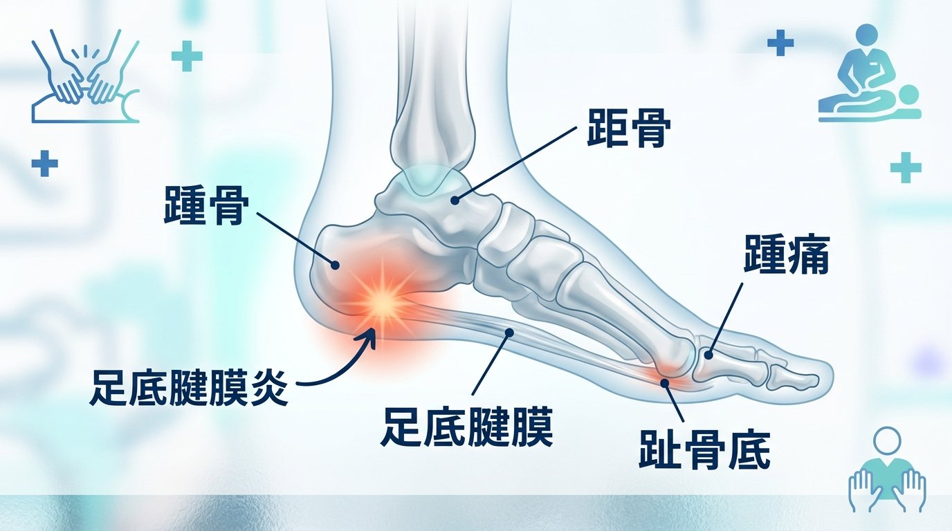 足底腱膜炎：朝の踵痛と足底のメカニズム・理学療法解説