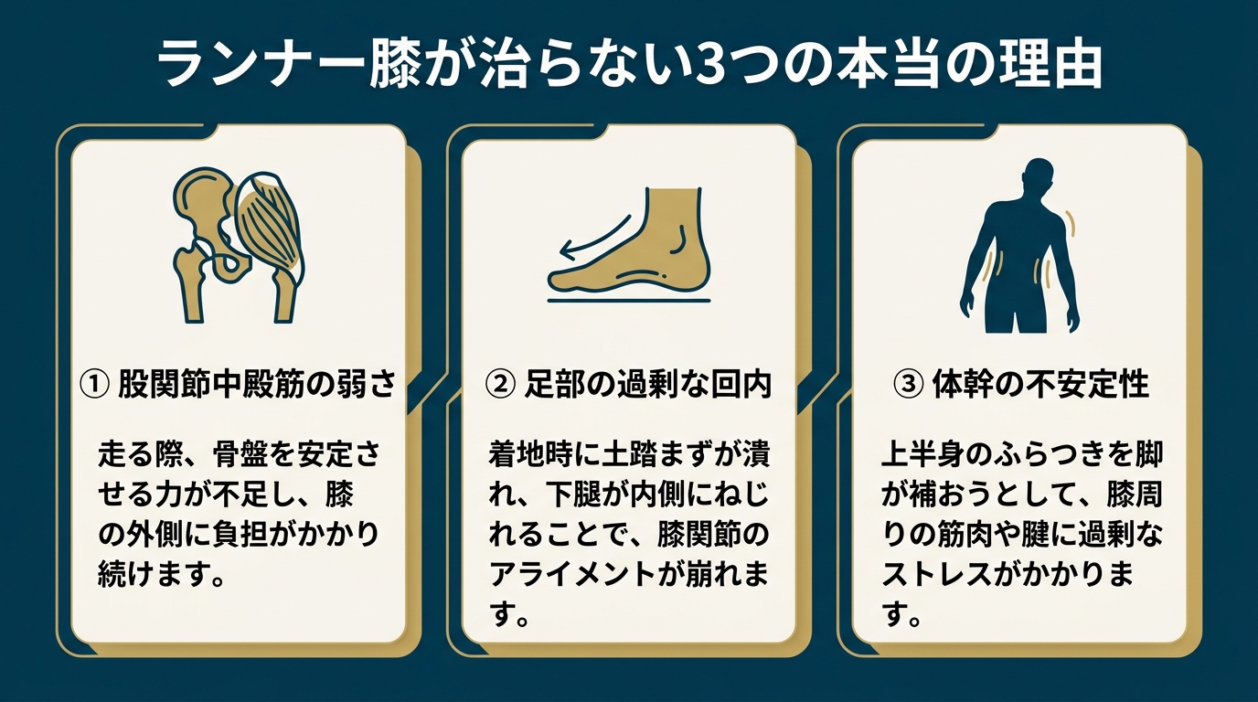 ランナー膝が治らない本当の3つの理由