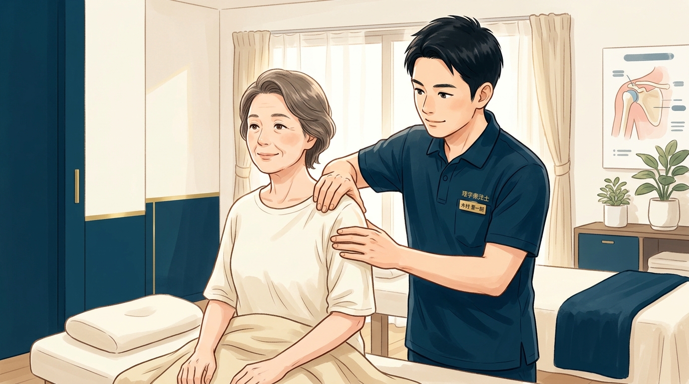 理学療法士木村による施術シーン