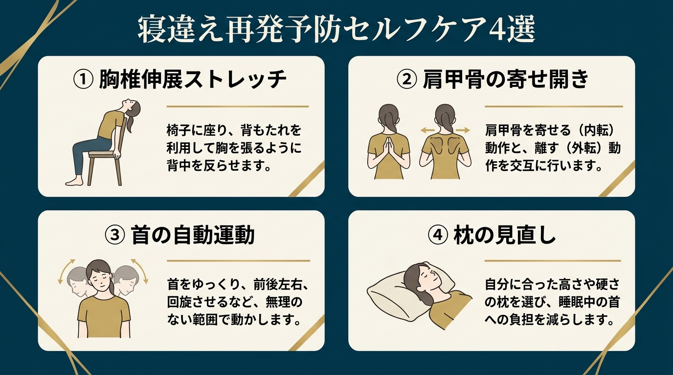 寝違え再発予防セルフケア4選