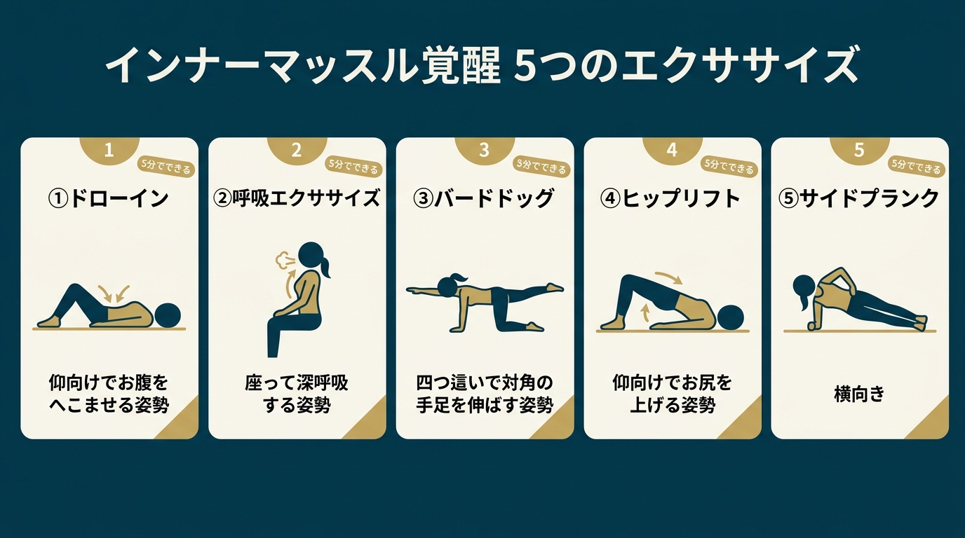 インナーマッスル覚醒 5つのエクササイズ一覧