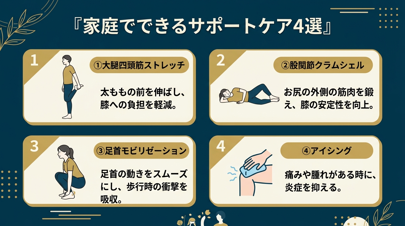 中学生の膝痛 家庭でできるケア4選