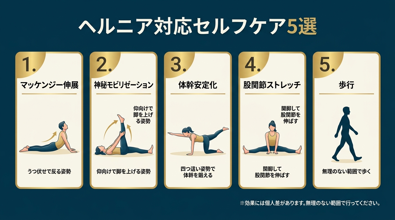 ヘルニア対応セルフケア5選